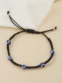 1 Stück buntes quadratisches Armband, handgewebtes Armband im bohemien Stil, modisches, elegantes und vielseitiges Paararmbband, geeignet für Strandurlaub und den täglichen Lässig Tragejeans, verstellbar