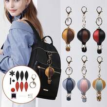 1 chiếc vòng tay khinh khí cầu lãng mạn, bộ đồ thủ công mini để làm ví và móc chìa khóa tự làm, móc chìa khóa ô tô bằng da đa chức năng, phụ kiện thủ công họa tiết bóng bay, dự án thủ công đơn giản cho người mới bắt đầu, quà tặng sáng tạo, vòng tay trang trí quà tặng | Vòng tay túi thời trang | đồ thủ công tinh tế - Nhiều màu - Xem 3