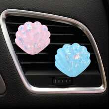 大号闪粉贝壳装饰汽车出风口夹，可爱亲切贝壳装饰出风口香薰夹