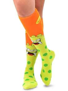 TeeHee Crazy Fun - Calcetines altos hasta la rodilla para mujer, paquete múltiple, Hasta la rodilla, 3 - Hasta la rodilla 6pair_monstruos - Ver 3