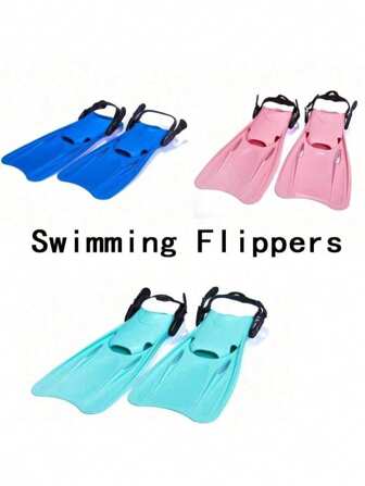 1pc Webbed Diving Flippers Adult Men's And Women's Swimming Flippers Suitable For Hunting Long Scuba Free Diving Feet Diving Equipment Snorkeling Flippers, Beach Essentials, Beach Accessories, Pool Float