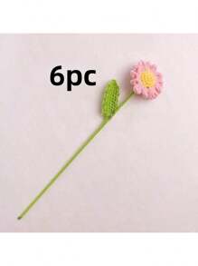 6pcs/10pcs Handmade Woven Daisy & Chamomile Artificial Flower Bouquet, Home Decor, Newlywed Bouquet, Gift For Girlfriend On Valentine's Day, Teacher's Day, Mother's Day, Thanksgiving, Wedding, Birthday,Fall Decor,Autumn