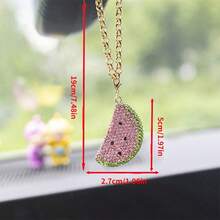 1 件 3D 西瓜汽车后视镜挂饰，有趣而独特的车内配件装饰