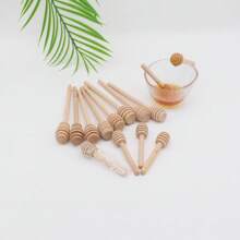 10PCS/20PCS/30pcs/40/50pcs 蜂巢棒，3.5 英寸木制蜂蜜浸蜂蜜棒迷你浸蜂蜜棒适用于蜂蜜罐蜂蜜棒分配器滴蜂蜜婚礼派对 - 杏色 - 查看 1