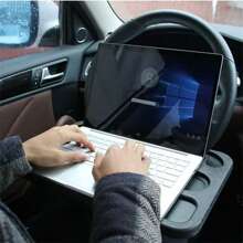 1pc Multi-Function Car Steering Wheel Tray 2-In-1, Makes Driving Easier, Convenient For Dining, Working, Reading Storage - Durable Material, Suitable For Most Vehicle Models