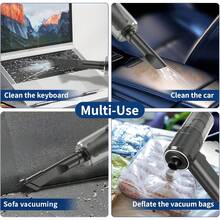 Aspirateur portable pour la maison et la voiture, rechargeable par USB, sans fil, ultra-puissant, nettoyeur de poussière, convient pour une utilisation intérieure et domestique