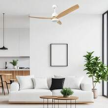 132cm Ceiling Fan With LED Light, 6 Speeds, Low Noise, Summer/Winter, With OstarkDom-LEDUNI Remote Control - 53W-woof - View 6
