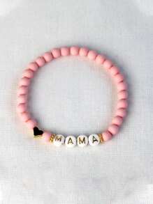 1pc Customized Name, Letter, Text Multicolor Bracelet, Vibrant Birthday Party Gift, Back To School Gift, Suitable For Teens And Youth Personal Bracelet