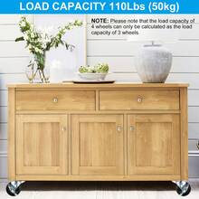 Four 1.5-Inch Caster Wheels With M8 Threaded Swivel, Designed For Replacing The Wheels On Furniture Wire Racks (2 With Brakes, 2 Without)