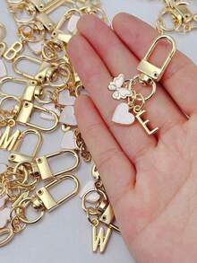 Personalised Heart Charm With Initials & Gift Message / Love Letter | Heart Keyring Accessory | Custom Bag Pendant | Gift, Keychain, Unique Mobile Phone Accessories, Simple Design, Suitable For Women's Wallets And Mobile Phone Accessories, Giving To Friends, Family, Girlfriends, Outdoor Accessories, Party Accessories, Gifts, Souvenirs, Women's Bag Pendant, Car Pendant, Women's Girl Gift - Multicolor - View 8