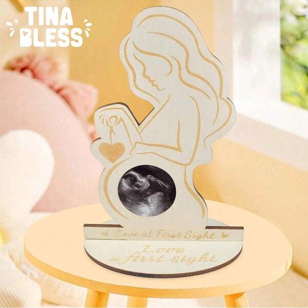 Tinabless Pregnant Mum Bump Photo Ultrasound, Pregnant Picture Frame, Wooden Gifts, Picture Frame, Ultrasound Picture, Pregnant Baby, Display Keepsake, For Expectant Mother Baby Shower Family Decorations Gifts Baby Shower Easter Gift Sthings For Girls/Boys