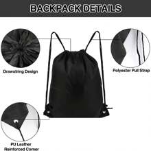 5pcs Drawstring Backpack Set: Nylon Sports Bag, Suitable For Travel, Yoga, Gym, Outdoor Camping, Hiking And Beach