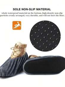 Reusable Soft And Thick Waterproof Shoe Covers With Non-Slip Soles, Suitable For Adults, Children, Indoor, Home, Lab Use And Anti-Slip Fleece Shoe CoversOrganize And Storage,For Household,Office,School,Shoes And Boots Accessories