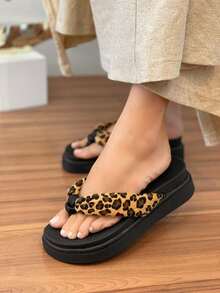 Women's Platform Sandal Papete Birken Casual Comfortable Comfy - 黑色/美洲虎 - 查看 2