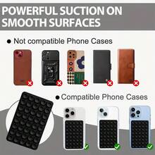 1PC Silicone Octo Cup Buddy Sticky Grip Holder For Cellphone, Silicone Suction Cup Phone Case Mount Double Sided, Hands-Free Phone Accessories Strong Grip Holder For Selfie And Video Compatible With IPhone, Android Phone, Gift For Birthday, Family, Friends Phone Holder, Phone Stand