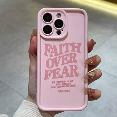 Una funda de teléfono rosa con citas de letras en inglés y un diseño minimalista, un protector de teléfono lindo y elegante, vendido individualmente, diseñado específicamente para 11, 12, 13, 14, 15 Pro y la serie 16 con características a prueba de golpes.Esta funda decorativa de teléfono de TPU rosa duradera un accesorio esencial para smartphones, lo que la convierte en un regalo de cumpleaños perfecto para novias o familiares, así como un regalo de San Valentín.