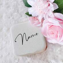1pc Personalized Jewelry Box, Girls Travel Jewelry Case, Customize Name Birthday Gift, Mother's Day Gift, Gift For Her, Holiday Gift, Happy Mother's Day