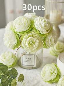 2/6/12/18/24/30pcs Artificial Peony Flowers Simulated Peony Flower Heads With Stems For Wedding Party Decoration, Cake Decoration And Home Living Room Table Centerpieces,Fake Plants,Fall Decor,Room,Desk,Garden Decor,Room Decoration Stuff, Gift,The Packaging Was Compressed, So The Product May Be Slightly Deformed Upon Arrival. Please Do Not Purchase If You Mind This.