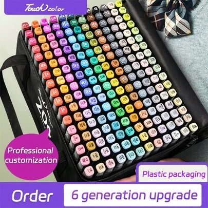 36-168 Colors Alcohol Markers, Dual-Head Design Highlighters, Maker Pens- Professional Permanent Sketch Markers For Adult Coloring Illustrations With Organizing Case, Ideal For Artists, Designers, Hobbyists , Painting, Design, Stationery Gifts, And Art Supplies Back To School Season