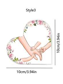 1Pc Personalized Customized Text Acrylic Plaque With Names Gift Grandma Holding Hand With Grandkids Personalized Heart Shaped Acrylic Plaque Birthday Grandma Gifts Gifts For Grandma From Granddaughter, Grandson Best Grandma Mother'S Day Gifts Grandmother Gift Ideas A Personalized Desk Ornament For Your Home, Office, School, Or Car.,School Supplies,Back To School