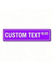 HELLOYOUNG 1pc Customizable Metal Street Sign, 4x16 Inch, Vintage Home Decor, Personalized Iron Wall Art, Horizontal, Lightweight, Frameless, Suitable For Garage And Home Decoration,Multi-Functional, Anti-Mold,Ornamental,Exquisite,Stylish