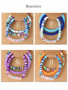 3pcs Đất sét Hạt Vòng tay , Vòng tay , Mùa hè Bãi biển Boho Đồ trang sức , Người lướt sóng Vòng tay , Kỳ nghỉ Vòng tay - Nhiều màu - Xem 9