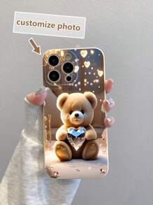 1pc Customized White TPU Anti-Drop Phone Case, Compatible With IPhone/Android Phones Such As, Galaxy, OPPO, Etc. Includes Detachable Lanyard/Wrist Strap