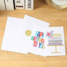 1 Set (120 Pcs Card +120 Pcs Envelopes) Absolutely Yours Birthday Cards Multipack Of 12 Design (Each Design 10 Pcs ). Blank Inside. Bulk Birthday Cards And Envelopes, Each Design 1 Pc For 12 Pcs, Birthday Invitation Greeting Card, School Supplies, Back To School