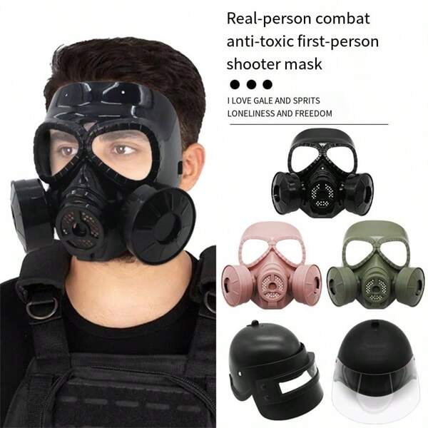 Sanrio 1 Stück Vollgesichtsmaske Gasmaske gegen Verschmutzung, taktisches Airsoft Paintball Outdoor Kriegsspielbedarf