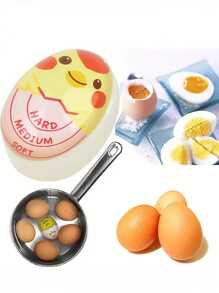 1个鸡蛋计时器，变色鸡蛋计时器 - 精确测量煮蛋时间，食品安全计时工具，轻松煮出完美鸡蛋，方便餐厅使用，灵敏的指示器显示鸡蛋的熟度，变色指示器会在鸡蛋煮熟时发出提示，适合家庭、宿舍使用，变色厨房小工具