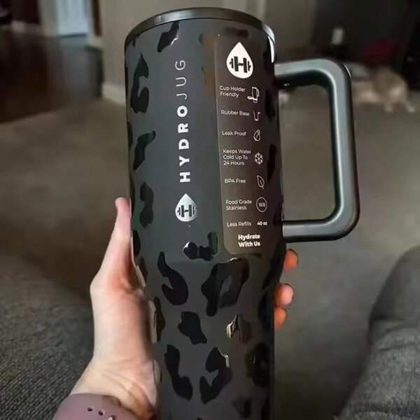 Vaso de 32 onzas, tapa con pajita, taza de viaje de acero inoxidable con aislamiento al vacío, pared doble, térmica para bebidas frías