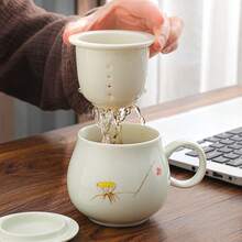 Teacups - Handbemaltes dreiteiliges Lotus-Set - Übersicht 3