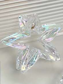 1pc Colorful Hollowed-Out Star-Shaped High Ponytail Clipper For Women, Half-Tied Hair At The Back Of The Head, High-End Clipper, Party Gift Headwear Fashion Hair Accessories Beauty Claw Clips Elegant Hair Clip Boho Hair Claw Fall Winter For Vacation Outfits Woman