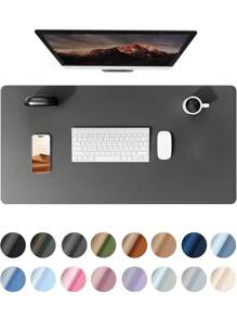 Non-Slip Desk Pad,Mouse Pad,Waterproof PVC Leather Desk Table Protector,Ultra Thin Large Desk Blotter, Easy Clean Laptop Desk Writing Mat For Office Work/Home/Decor(Pink)