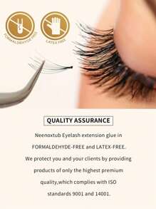 睫毛延长胶 1s 睫毛延长胶 5ml – 快干，强力定型，低烟睫毛粘合剂，可使用 6-8 周 睫毛延长胶，睫毛胶