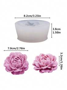 1pc Clear Liquid Silicone Material Mold - Tiger Head, Jasmine, Tulip, Honeysuckle, Peony Flower Candle And Soap Making, DIY Handcraft, Car Fragrance Decor