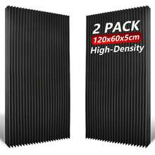 TOUO 大型墙面吸音泡沫板 47.2 英寸 X 23.6 英寸 X 2 英寸/1 英寸 回声和噪音控制隔音垫 适用于工作室、播客室、办公室 装饰性吸音墙板 多种尺寸 - 彩色 - 查看 9