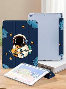 宇航员图案平板电脑保护套，兼容 iPad 9.7/10.2/10.5/10.9/12.9/Pro 11（第十代），兼容三星 Galaxy Tab S6 Lite 10.4 英寸，兼容 Kindle Paperwhite 第十二代（2024 年发布），Kindle（第十一代）（2022 年发布），Kobo Clara Colour，柔软防摔保护，智能支架/自动唤醒/睡眠功能 - 彩色 - 查看 4