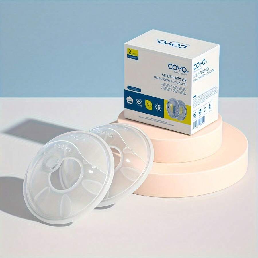 2pcs/Pack Soft Silicone Breast Shield, Breast Milk Collector& Nipple Protectors, Breast Shell, Reusable Nursing Pad Nursing Cup,Portable Travel Milk Saver For Breastfeeding - Clear - View 1