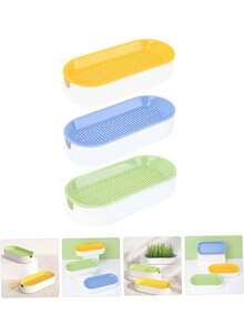 2 piezas Macetas para Hierba de Gato (Semillas no incluidas), Caja de Plantación Hidropónica de Hierba de Gato, Maceta para Hierba de Gato sin Tierra, Contenedor Hidropónico, Maceta para Hierba de Gato, Semillas no incluidas - Multicolor - Ver 4