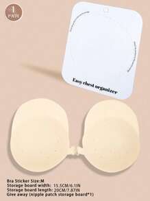 1 Pair Solid Color Silicone Reusable Lift Up Breathable Nipple Covers With Separate Storage Box