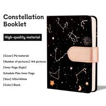2025- 2026 English Planner, A5 Starry Sky Cover, With Annual /Monthly /Weekly/Daily Plan, 204 Sheets /408 Pages, Purple/Blue/Black/Pink/Gray, Suitable For Students Back To School And Office