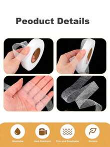 1pc 25/64M Double-Sided Non-Woven Fabric-Lined Tape, Seamless Design, For Iron-On Edging Tape, Stitch Witchery Sewing Tape, Heat-Sealable Adhesive Tape For Magical Mesh, Suitable For Curtains, Pants, And Clothing. Iron-On Hem Tape For Edge Shortening And Repairing Pants, Hats, And Clothing, A DIY Sewing Tool (1/1.5/2/3 Cm). - 25M (27 Yards) - View 11