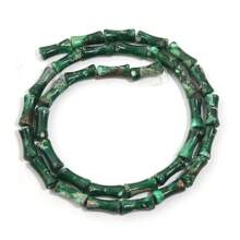 Approx. 32pcs Natural Bamboo Node-Shaped Imperial Jasper Beads, Multi-Styles, Retro Oil Painting Dark Color, DIY Craft Loose Spacer Beads, Suitable For Bracelet, Necklace, Jewelry, Pendant, Decoration Accessories