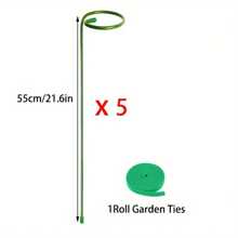 5pcs/10pcs Metal Garden Plant Stakes, Single Stemmed Flower Support Hoops, Garden Plant Stakes Plant Support Structure For Amaryllis, Orchid Lily Rose Peony