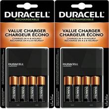 Duracell Ion Speed 1000-Battery-Charger For AA And AAA-Batteries, Includes 4 Pre-Charged AA-Rechargeable-Batteries, For Household And Business Devices - 1000 Charger + 4 AA - View 1