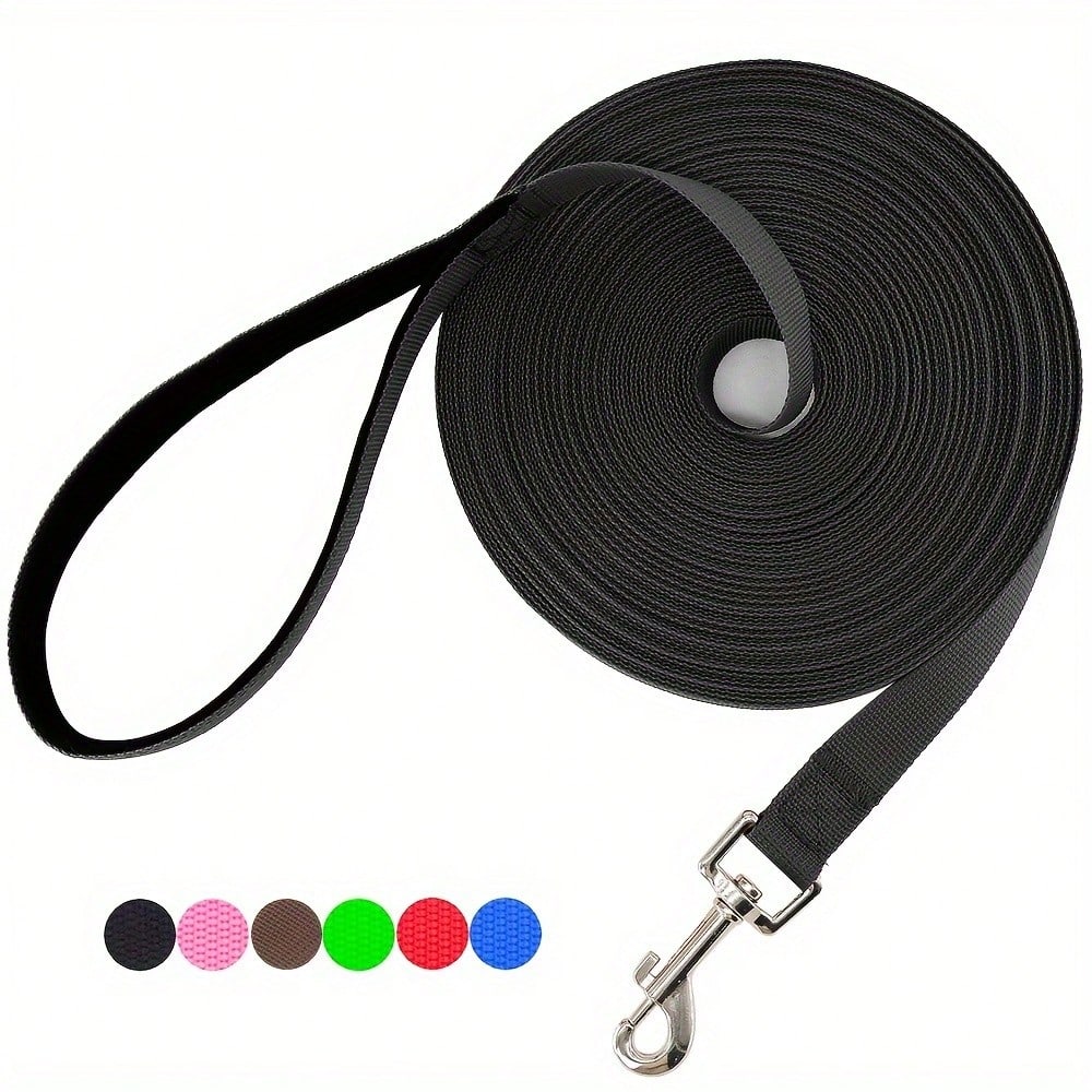 PETSIN Laisse Pour Chien 1 Pièce, Laisse De Dressage Extra Longue Avec Poignée Rembourrée, Adaptée À La Marche, Au Camping Et Aux Jeux Dans Le Jardin, 5m/10m/15m/20m 2