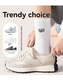 2/6/10/12 szt. TYP Letter Print Skarpety męskie, odporne na zapachy, oddychające, sportowe, codzienne, długie skarpety