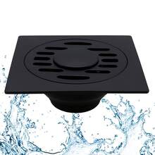 Coladera Antiolor para Ducha 10x10 cm - Acero Inoxidable Negro Antiobstrucción, Cubierta Extraíble, Ideal Baño/Cocina - Multicolor - Ver 8