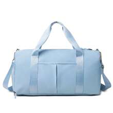 1PC Sports Fitness Bag For Women, Wet And Dry Separation, Swimming Training Bag, Short-Distance Travel Luggage Bag, Handbag, Men's Bag, Shoulder Travel Bag, Yoga Bag, Clothing Storage Bag, Large Capacity, Independent Shoe Compartment, Solid Color, Simple And Versatile Leisure Bag, Mommy Outing Bag, Maternity Bag